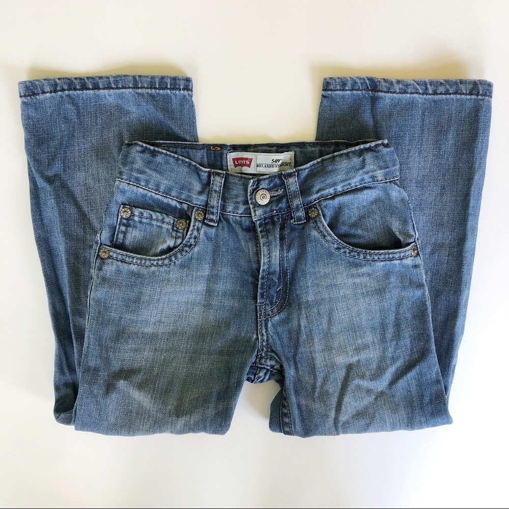 Boys Levi Strauss 549 Vintage Wash Relaxed Denim Jeans